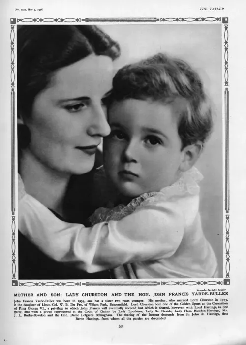 Framed Print : Lady Churston with her son Framed Print : Lady Churston with her son