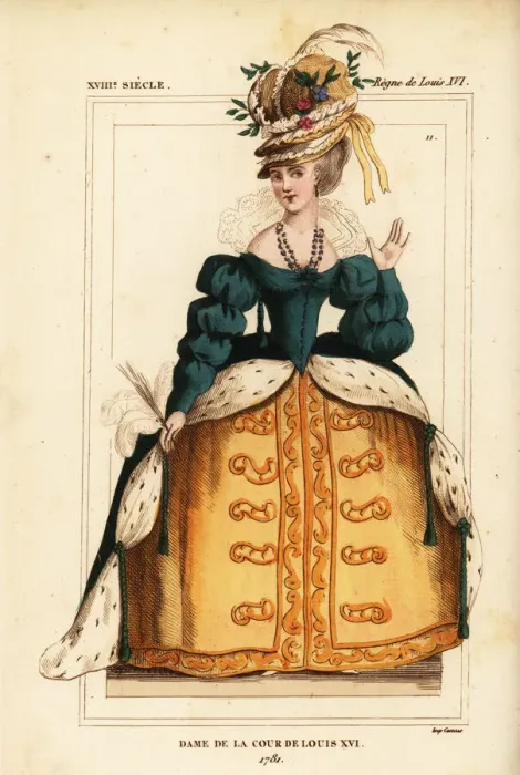 Framed Print : Lady of the court of King Louis XVI, France, 1781 Framed Print : Lady of the court of King Louis XVI, France, 1781