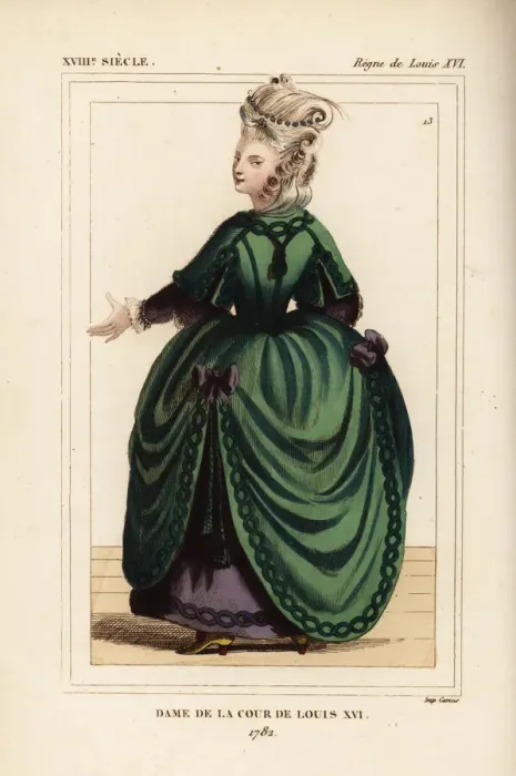 Framed Print : Lady of the court of King Louis XVI, France, 1782 Framed Print : Lady of the court of King Louis XVI, France, 1782