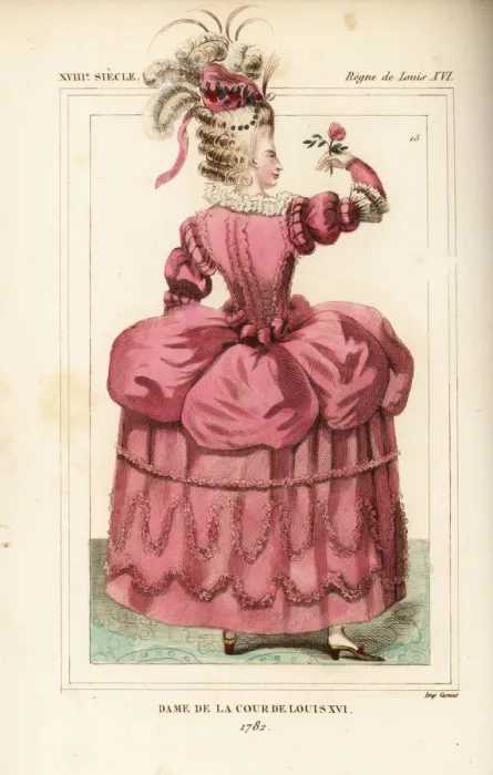 Framed Print : Lady of the court of King Louis XVI, France, 1782