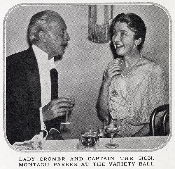 Lady Cromer and Hon. Montagu Parker at the Variety Ball. Date: 1933