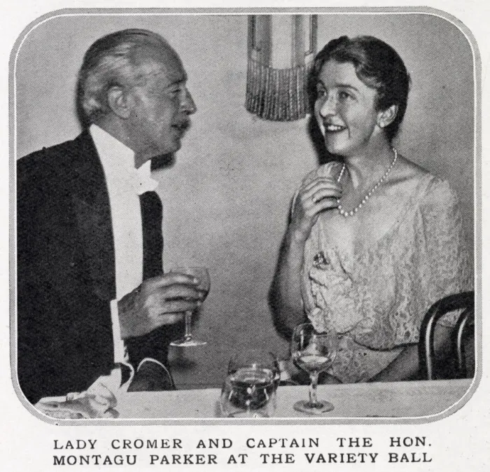 Framed Print : Lady Cromer and Hon. Montagu Parker at the Variety Ball. Date: 1933 Framed Print : Lady Cromer and Hon. Montagu Parker at the Variety Ball. Date: 1933