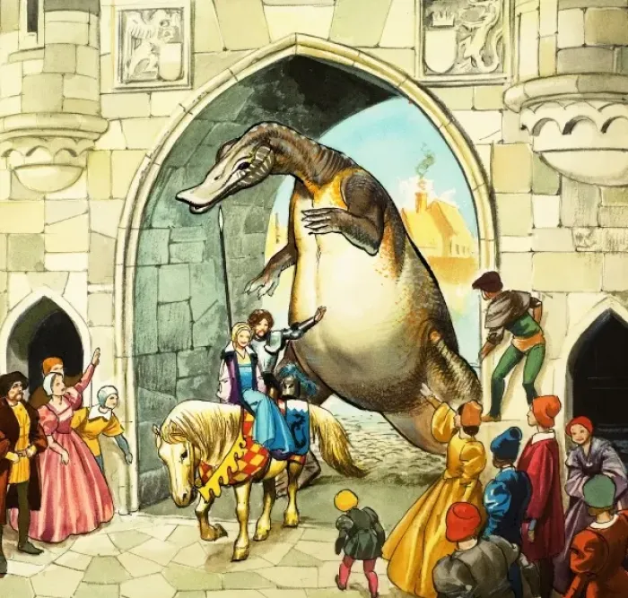 Framed Print : The Lady and the Dragon Framed Print : The Lady and the Dragon