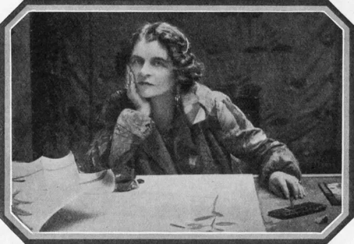 Framed Print : Lady Eileen Orde working on wallpaper designs Framed Print : Lady Eileen Orde working on wallpaper designs