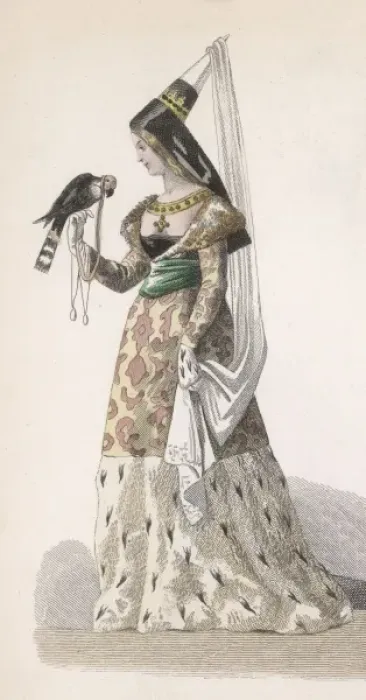 Framed Print : Lady with Falcon Framed Print : Lady with Falcon