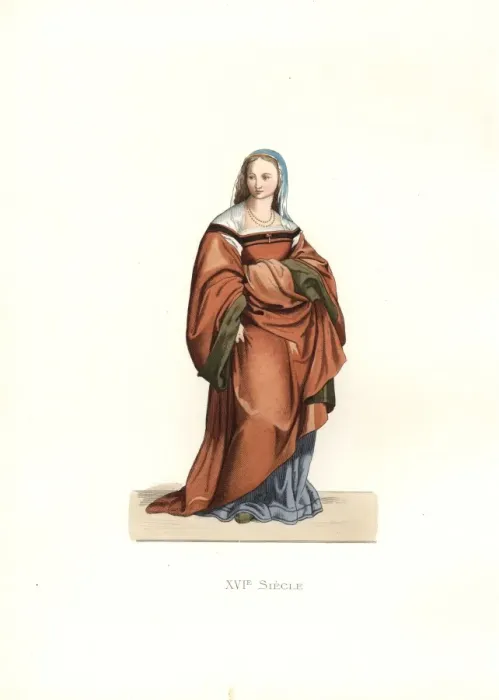 Framed Print : Lady of Florence, 16th century, in full gathered Framed Print : Lady of Florence, 16th century, in full gathered