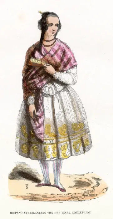 Framed Print : A lady from Grenada (formerly Concepcion) Date: circa 1860 Framed Print : A lady from Grenada (formerly Concepcion) Date: circa 1860