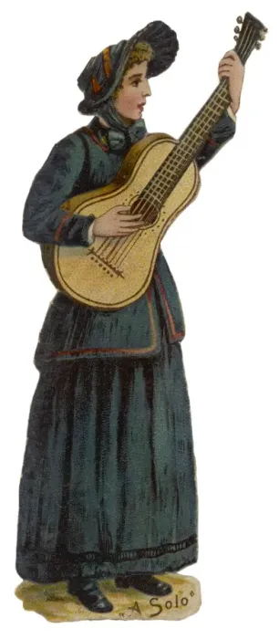 Framed Print : Lady with Guitar Framed Print : Lady with Guitar