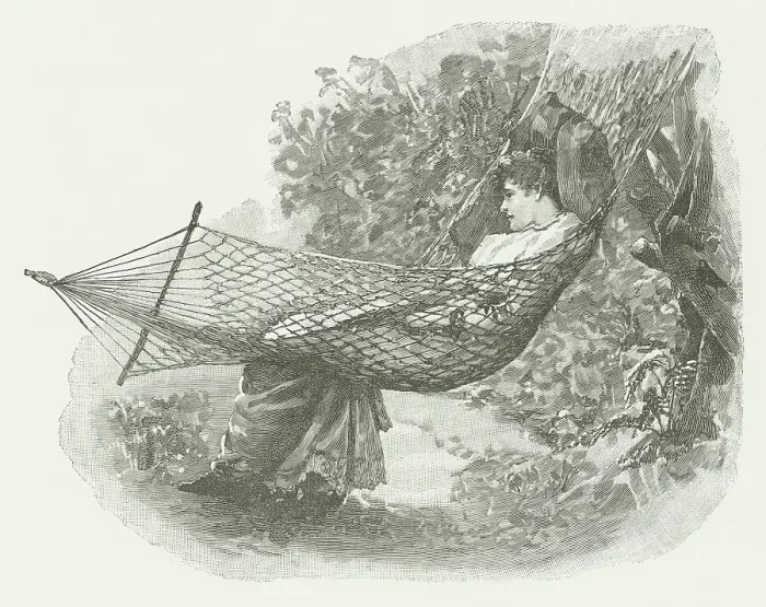 Framed Print : Lady in a Hammock