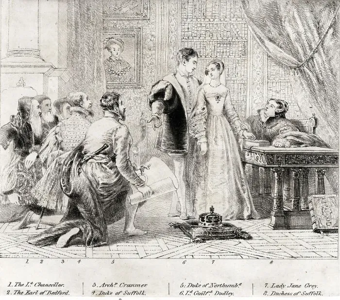 Framed Print : Lady Jane Grey becomes Queen Framed Print : Lady Jane Grey becomes Queen