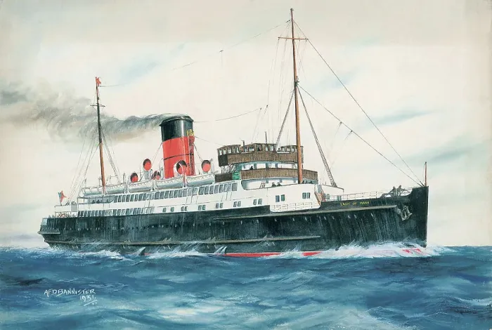 Framed Print : Lady of Mann Isle Man Steam Packet Company 1931 Framed Print : Lady of Mann Isle Man Steam Packet Company 1931