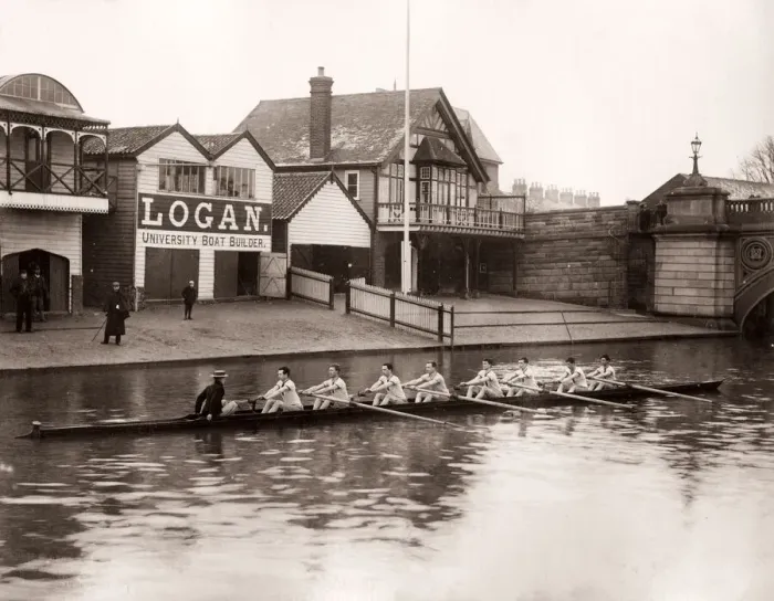 Framed Print : Lady Margaret Boat Club, Cambridge, rowing team, 1890s Framed Print : Lady Margaret Boat Club, Cambridge, rowing team, 1890s