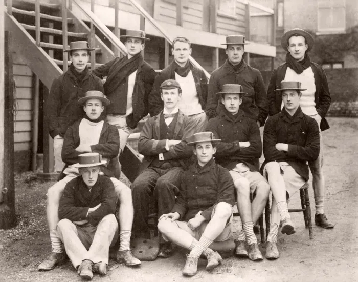 Framed Print : Lady Margaret Boat Club, Cambridge, rowing team, 1890s Framed Print : Lady Margaret Boat Club, Cambridge, rowing team, 1890s