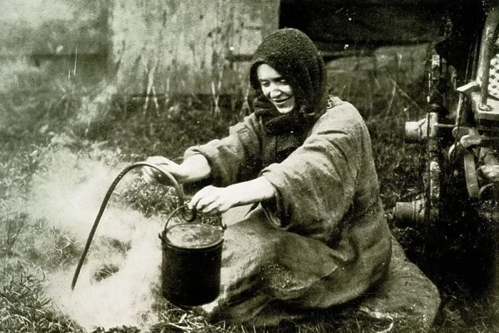 Framed Print : Lady Member of the Caravan Club, cooking Framed Print : Lady Member of the Caravan Club, cooking