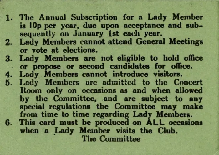 Framed Print : Lady Members conditions for membership at Working Mens Clubs Framed Print : Lady Members conditions for membership at Working Mens Clubs