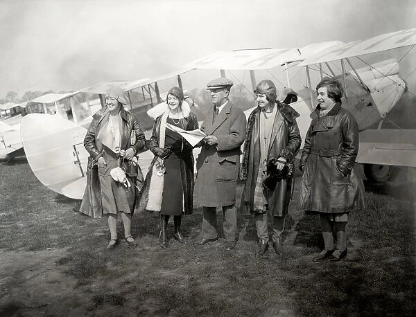 Lady members of the Heston Park flying club