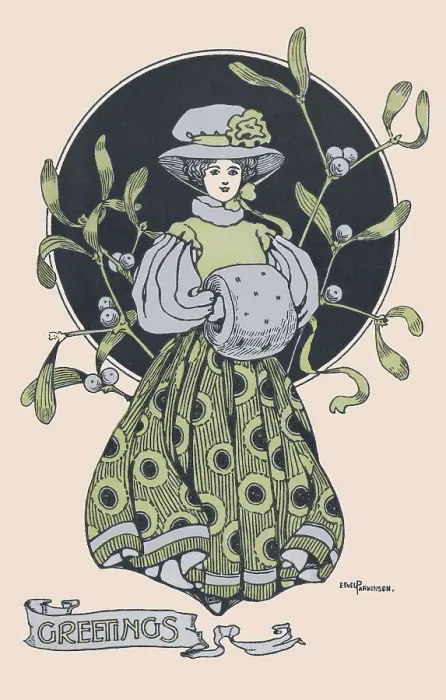 Framed Print : Lady with Mistletoe Framed Print : Lady with Mistletoe
