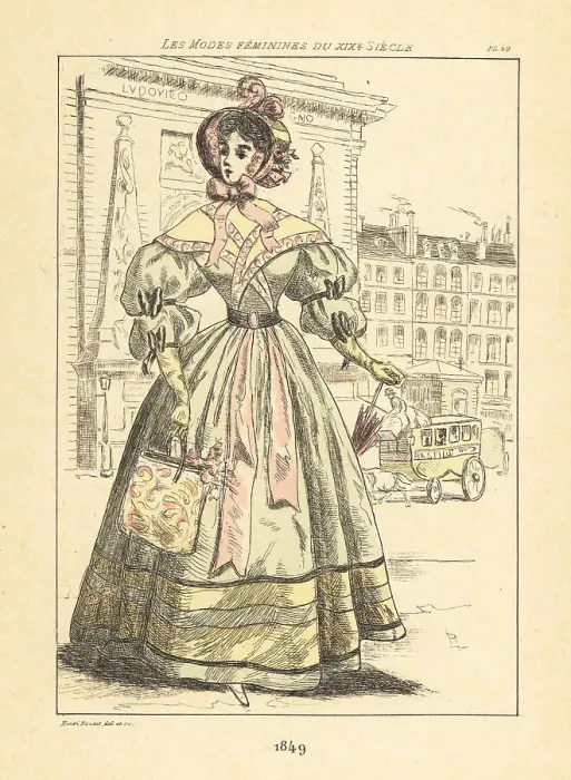 Framed Print : Lady at the monumental arch, Port Saint-Denis, Paris, 1849 Framed Print : Lady at the monumental arch, Port Saint-Denis, Paris, 1849