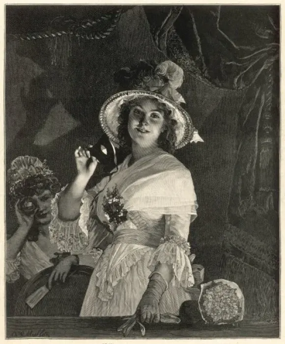 Framed Print : A lady at the opera Framed Print : A lady at the opera