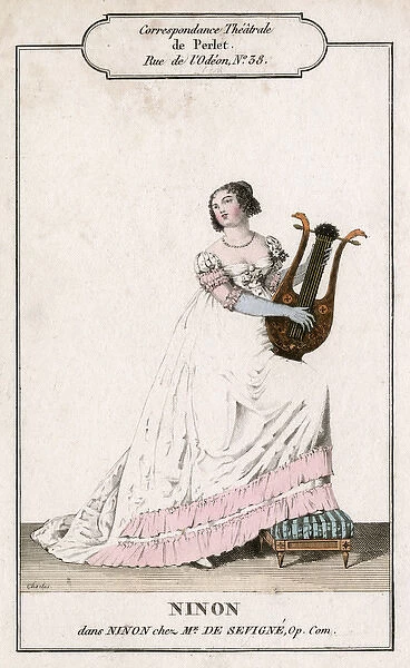 Lady Playing a Lyre