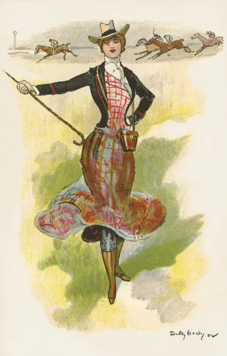 Framed Print : A lady at the races Framed Print : A lady at the races