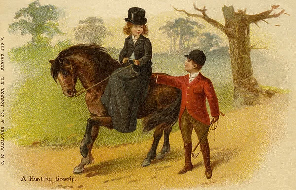 Lady riding side-saddle