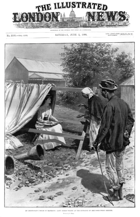 Framed Print : Lady Sarah Wilsons bomb-proof shelter at Mafeking, 1900 Framed Print : Lady Sarah Wilsons bomb-proof shelter at Mafeking, 1900