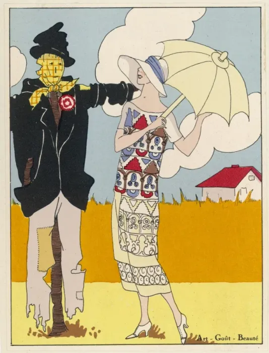 Framed Print : Lady and Scarecrow Framed Print : Lady and Scarecrow