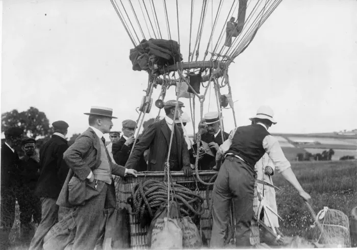 Framed Print : Lady Shelleys balloon party Avington Park near Winchester Framed Print : Lady Shelleys balloon party Avington Park near Winchester