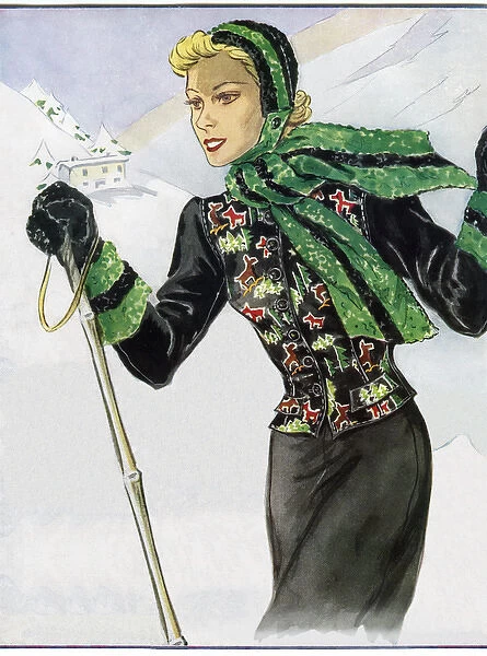 Lady skier