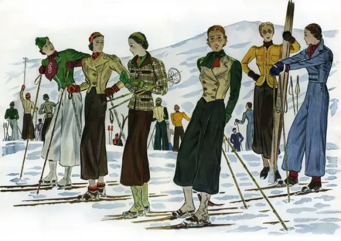 Framed Print : Lady skiers Framed Print : Lady skiers