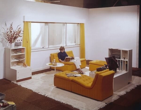 Lady in a stylish 60s Lounge