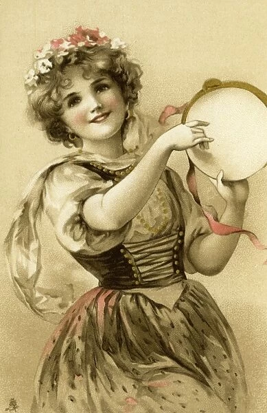 Lady with a tambourine