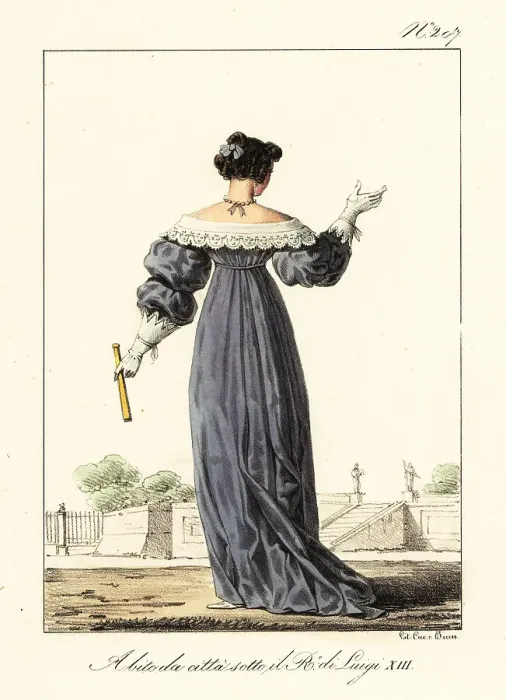 Framed Print : Lady in town costume, reign of King Louis XIII of France Framed Print : Lady in town costume, reign of King Louis XIII of France