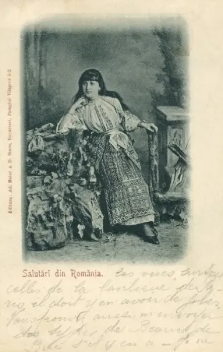 Framed Print : Lady in traditional Romanian costume