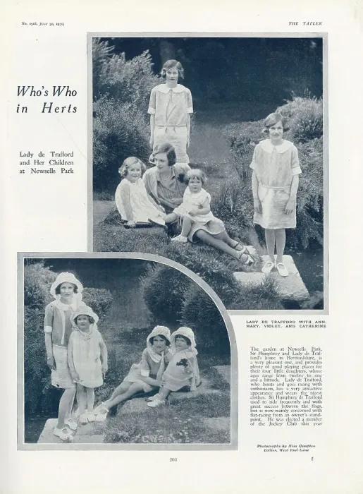 Framed Print : Lady de Trafford and her children at Newsells Park, Herts Framed Print : Lady de Trafford and her children at Newsells Park, Herts