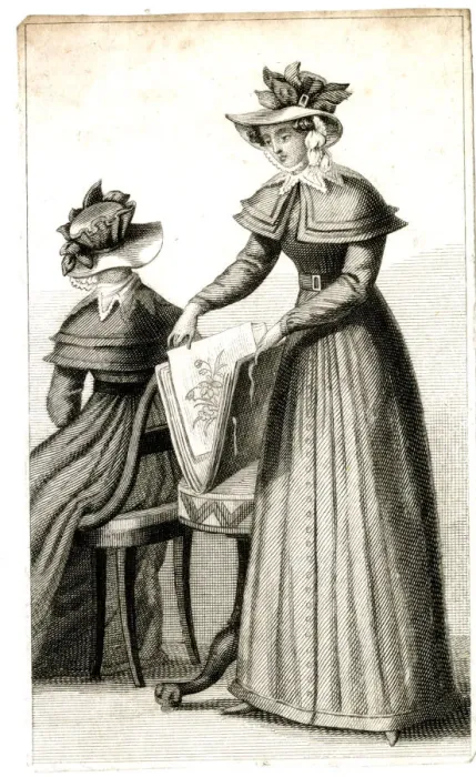 Framed Print : Lady viewing prints in a portfolio Framed Print : Lady viewing prints in a portfolio
