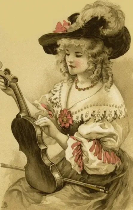 Framed Print : Lady with a violin Framed Print : Lady with a violin