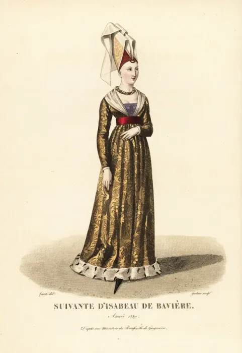 Framed Print : Lady in waiting to Isabelle of Bavaria, wife Framed Print : Lady in waiting to Isabelle of Bavaria, wife