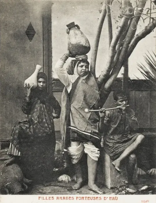 Framed Print : Lady Water Carriers, Port Said Egypt Framed Print : Lady Water Carriers, Port Said Egypt