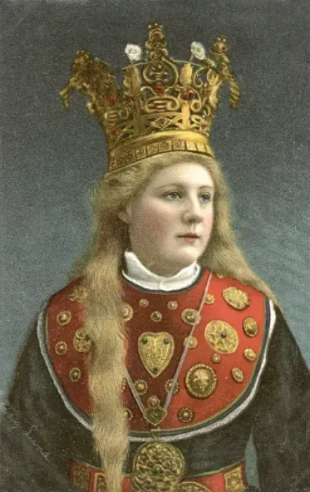 Framed Print : Lady wearing a Swedish bridal crown Framed Print : Lady wearing a Swedish bridal crown