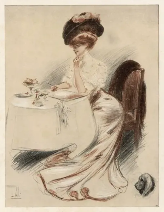 Framed Print : Lady Writer Hesitates Framed Print : Lady Writer Hesitates