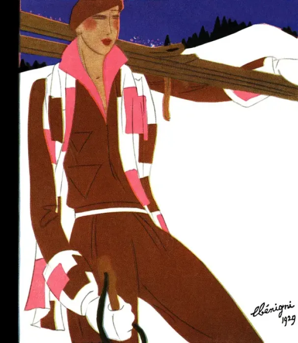 Framed Print : LADYs SKIWEAR 1929 Framed Print : LADYs SKIWEAR 1929