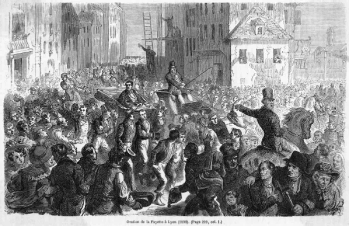 Framed Print : Lafayette Feted in Lyon Framed Print : Lafayette Feted in Lyon
