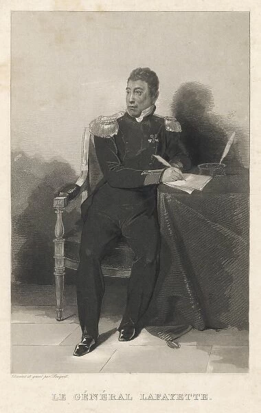 Lafayette, Seated Writing