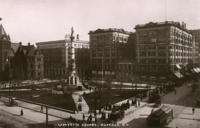 Framed Print : Lafayette Square, Buffalo, New York State, USA Framed Print : Lafayette Square, Buffalo, New York State, USA