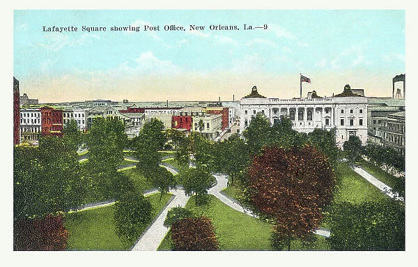Lafayette Square showing the Post Office, New Orleans