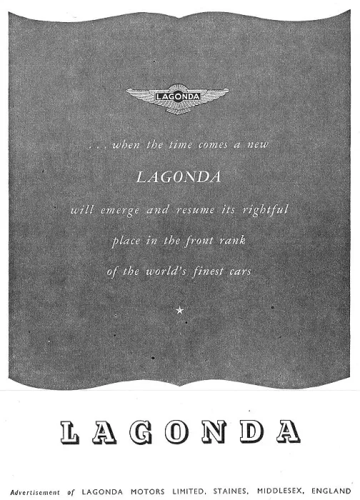 Framed Print : Lagonda Motors Framed Print : Lagonda Motors