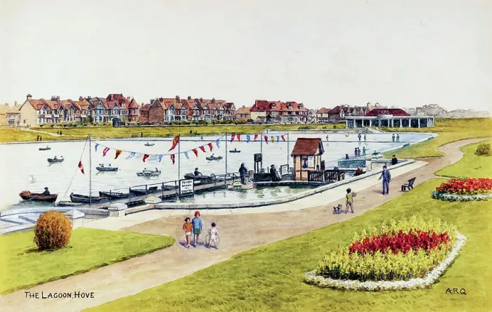 Framed Print : The Lagoon, Hove, Sussex Framed Print : The Lagoon, Hove, Sussex