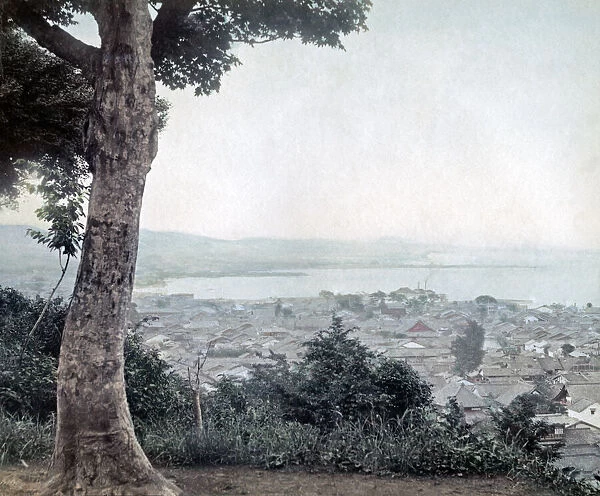 Lake Biwa from Ischiyama Japan circa 1880s. Date: circa 1880s